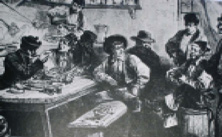 Ambiente de una bodega de aquella &eacute;poca